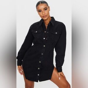 Black Jean Jacket Dress